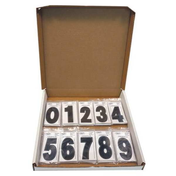 Hardline Products Number Kit, Black, 3 in. Overall H, PK200 - 3SCBP20