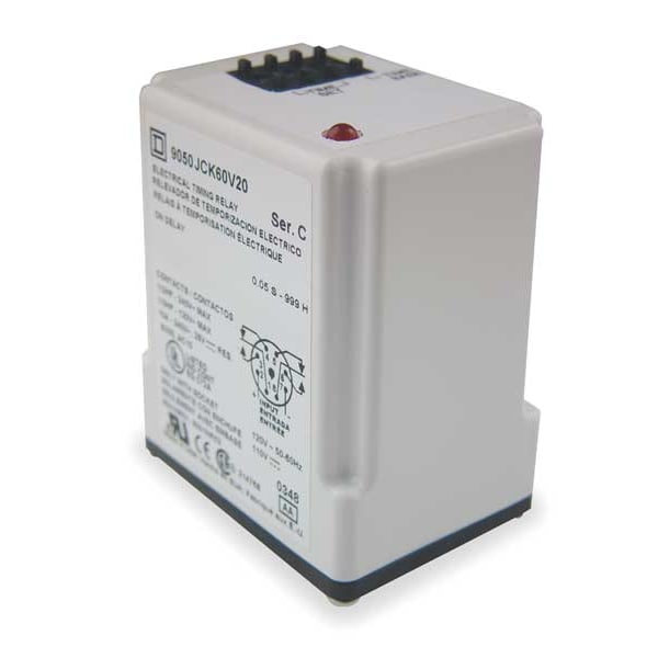 Schneider Electric Retardo de Tiempo de Relé, 240VCA, 10A, DPDT, 0.05 seg. - 9050JCK60V24