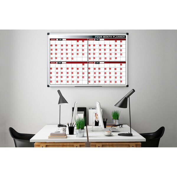 Mastervision MasterVision Set of "Months of the Year" White Board Calendar Magnets, 12 Magnets, Jan-Dec, 1" x 2" - FM1108