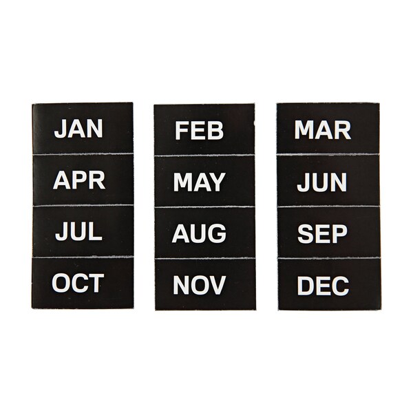Mastervision MasterVision Set of "Months of the Year" White Board Calendar Magnets, 12 Magnets, Jan-Dec, 1" x 2" - FM1108