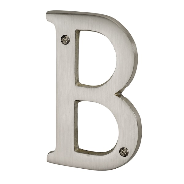 Pamex 4in Heavy Duty House Letter B Satin Nickel Finish - DD074SBSN