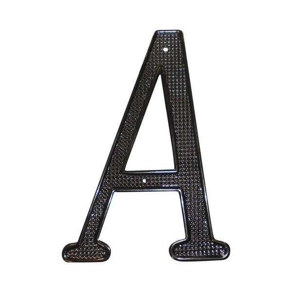 Pamex 4in Zinc Nail On House Letter A Matte Black Finish - DD0740ABL