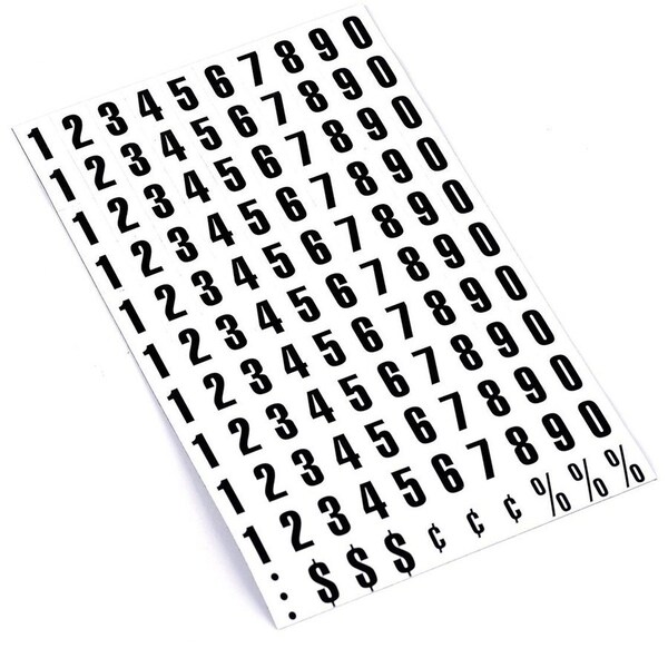Mastervision Magnetic Numbers, 1/2"x3/4", Vinyl, Black - BVCKT2020
