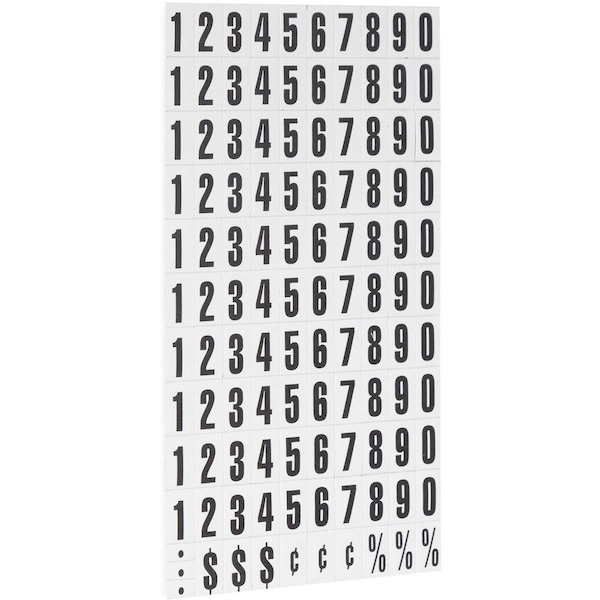 Mastervision Magnetic Numbers, 1/2"x3/4", Vinyl, Black - BVCKT2020