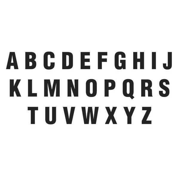 Magna Visual Die Cut Letter Magnets, Black, 1-1/2, PK108 - DCA-157