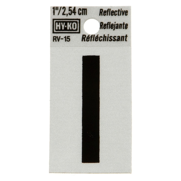 Hy-Ko 1.25In Reflective Letter I, 10PK - B00382