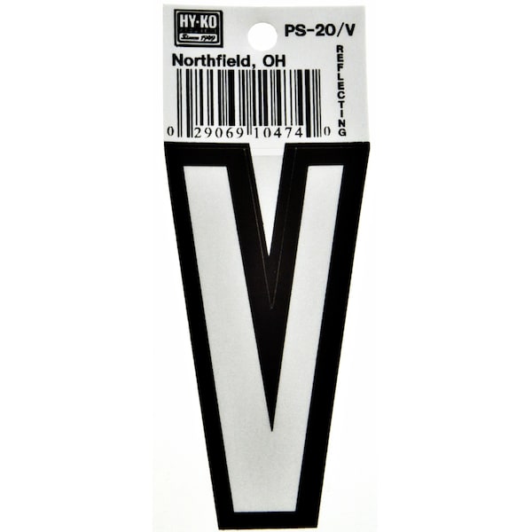 Hy-Ko 3.25In Boat Letter V, 10PK - A10474