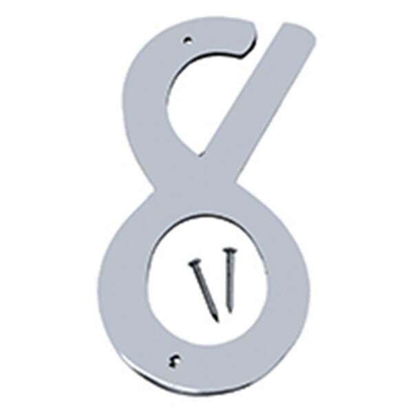 Hy-Ko 4 In Satin Nickel Finish Number 8, 10PK - A31208