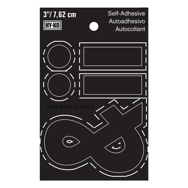 Hy-Ko 3In Black Vinyl Symbols, 10PK - A30437