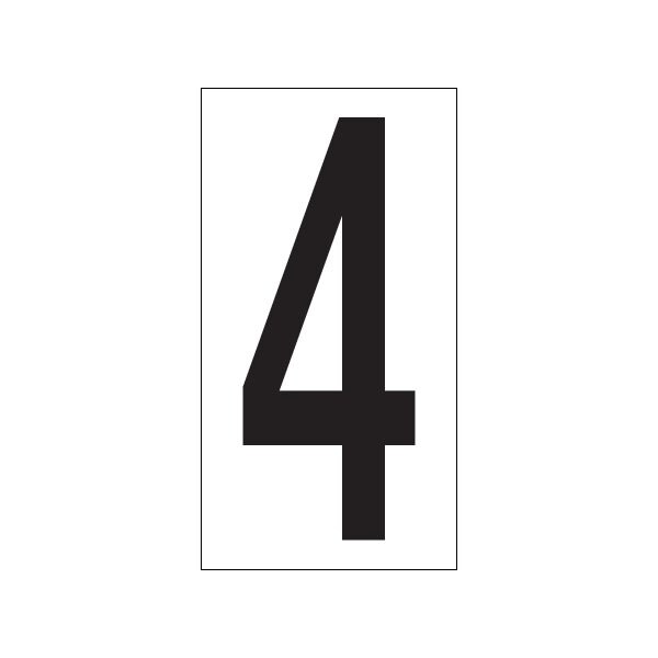 Bsc Preferred 3-1/2'' ''4'' Vinyl Warehouse Number Labels, 50PK - BUY00021755