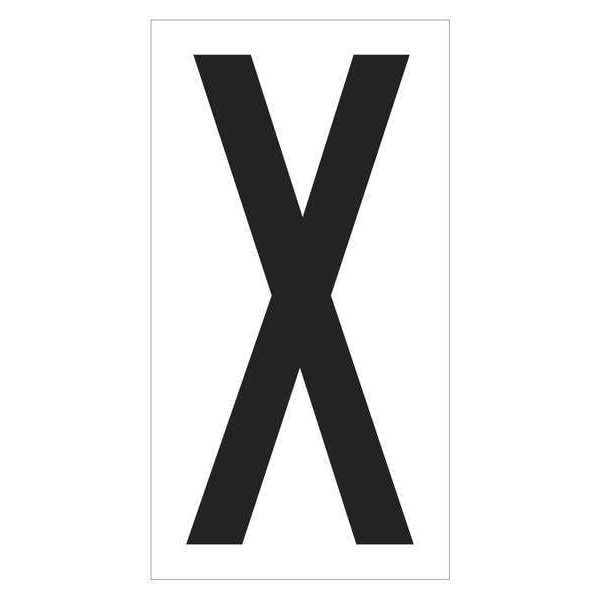 Partners Brand Vinyl Warehouse Letter Labels, "X", 3 1/2", Black/White, 50/Case - DL9310X