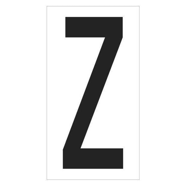 Partners Brand Vinyl Warehouse Letter Labels, "Z", 3 1/2", Black/White, 50/Case - DL9310Z