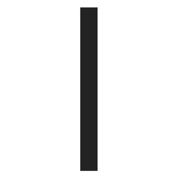 Partners Brand Vinyl Warehouse Letter Labels, "I", 3 1/2", Black/White, 50/Case - DL9310I