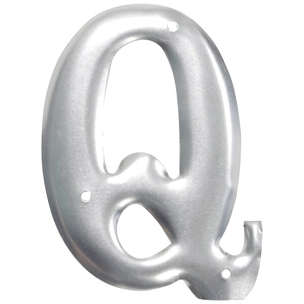 Brady Letter, Aluminum, Roman, 3 in. H, Q, PK10 - 1600-Q