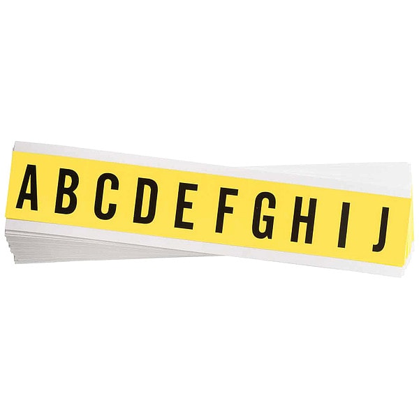 Brady Letter Label, A Thru Z, 1-1/2in.H, PK25 - 3430-LTR KIT