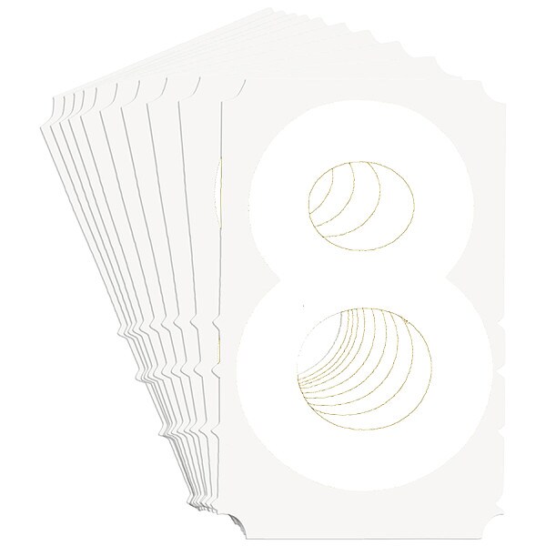 Brady Numbers and Letters Labels, PK 10 - 5170P-8