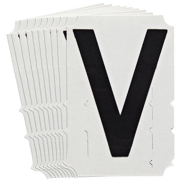 Brady Numbers and Letters Labels, PK 10 - 5100P-V