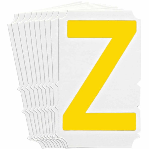 Brady Quik-Align 5110 Series Polyester 3 in Lbl Legend: Z Yellow 10PK - 5110P-Z