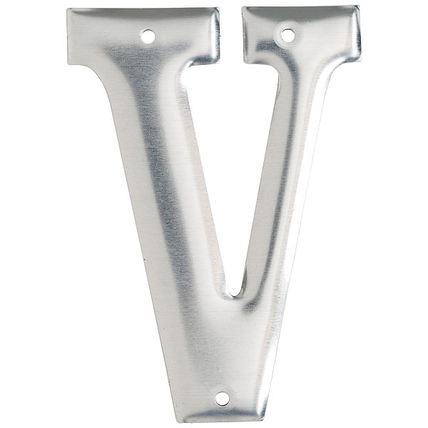 Brady Letter, Aluminum, Roman, 3 in. H, V, PK10 - 1600-V