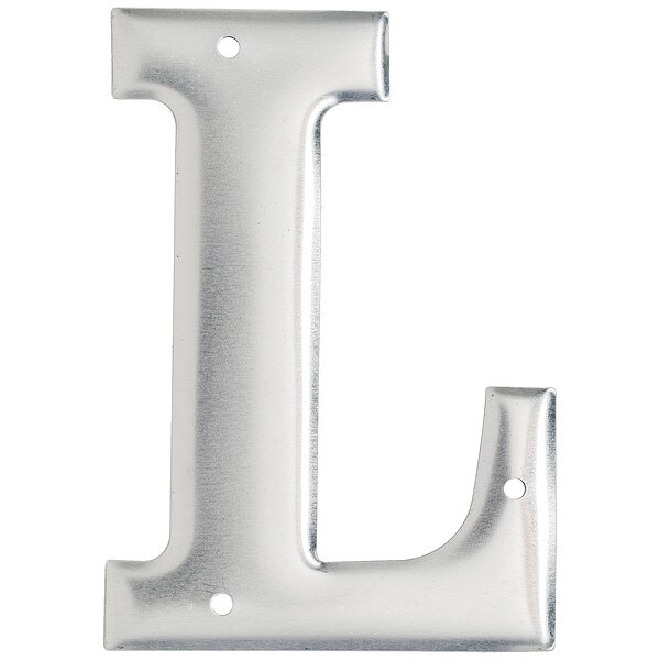 Brady Letter, Aluminum, Roman, 3 in. H, L, PK10 - 1600-L