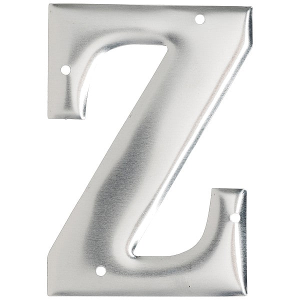 Brady Letter, Aluminum, Roman, 3 in. H, Z, PK10 - 1600-Z