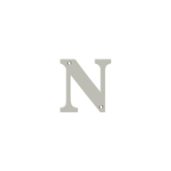 Deltana Residential Letter N Satin Nickel 4" - RL4N-15