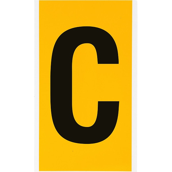 Brady Numbers & Letters, Black On Yellow, 6 Inch - 1570-C