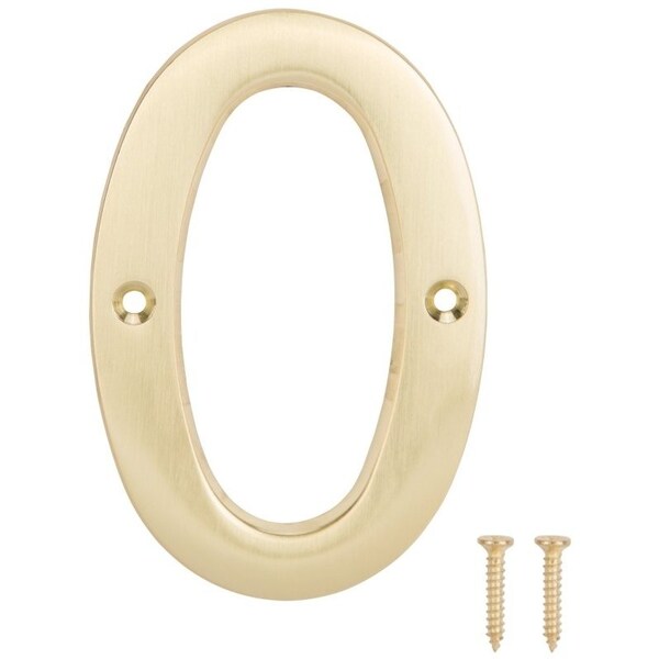 Prosource House Number, Character: 0, 4 in H Character, 2.67 in W Character - N-Z050PB3L-PS