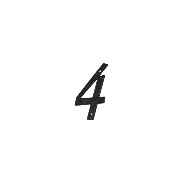 Deltana 4 Height Residential Door Signs Number 4 Black - RNZ4-4