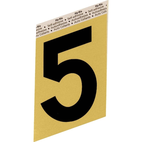 Hy-Ko Aluminum 3-1/2 In. Non-Reflective Adhesive Number Five - GG-25/5