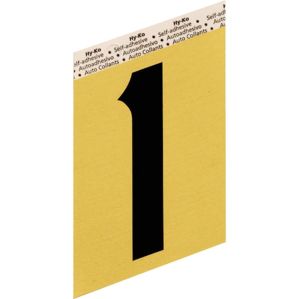 Hy-Ko Aluminum 3-1/2 In. Non-Reflective Adhesive Number One - GG-25/1