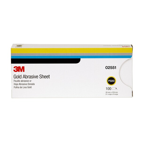 3M ProductnResiniteGoldSht 02551 P320gr, PK5 - 7000118224