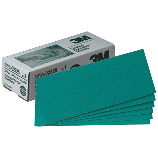 3M 3M Production Resin Sheet, 02225, 80 grade, 3 2/3 in x 9 in, 10PK - 246U