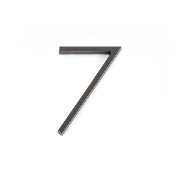 Emtek 7in Modern # 7 House Number Oil Rubbed Bronze Finish - 2837US10B