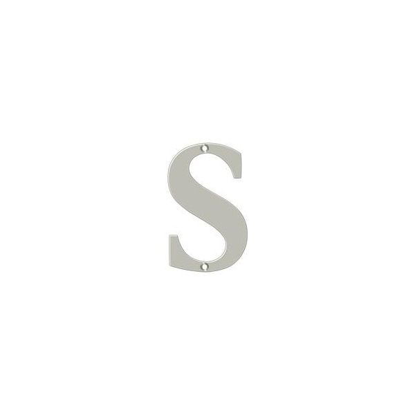 Deltana Residential Letter S Satin Nickel 4" - RL4S-15