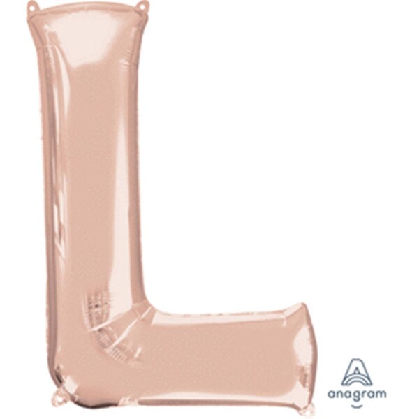 Anagram 37 in. Letter L Rose Gold Balloon - 89764