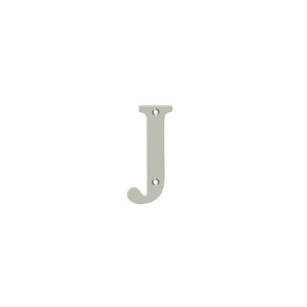 Deltana Residential Letter J Satin Nickel 4" - RL4J-15