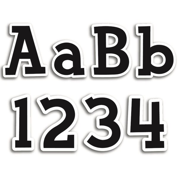 Classroom Creations 4 in. Fancy Black Designer Letters, 3PK - CL3490935