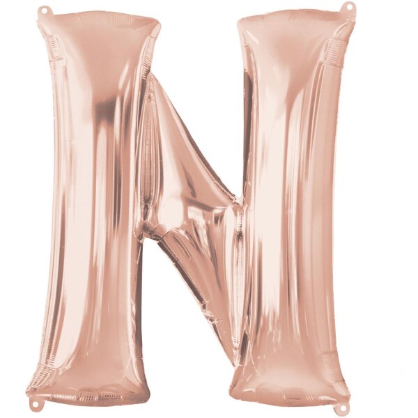Anagram 37 in. Letter N Rose Gold Balloon - 89766