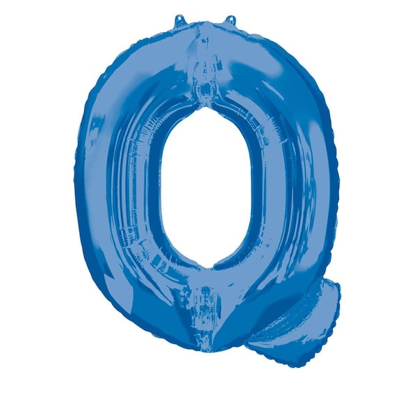 Anagram 32 in. Letter Q Shape Foil Balloon Blue - 86463