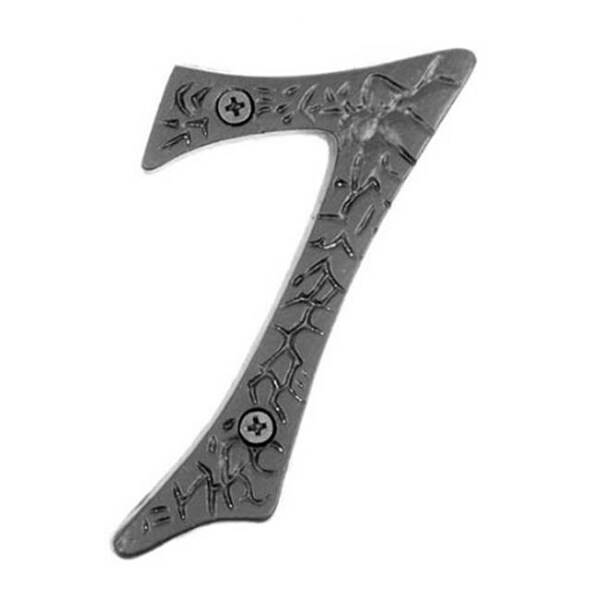 Acorn Mfg Acorn RN7BP 4" Rough Iron Address Number 7 - Black - RN7BP