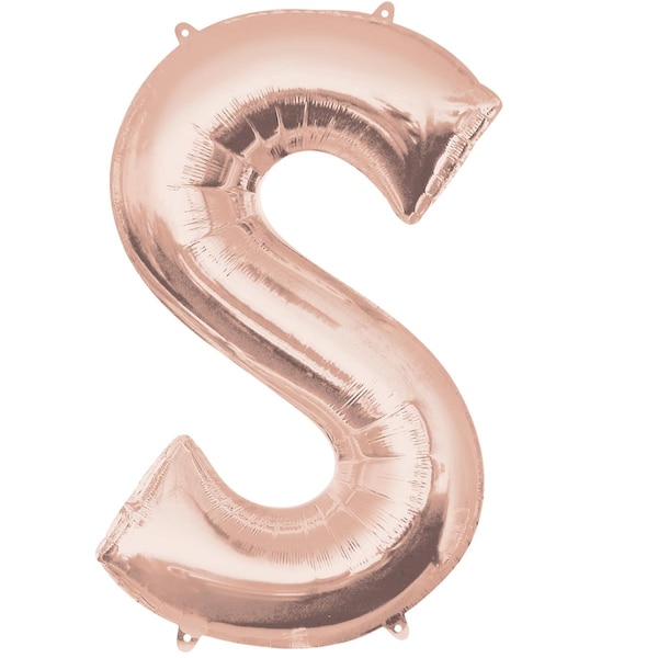 Anagram 37 in. Letter S Rose Gold Balloon - 89771