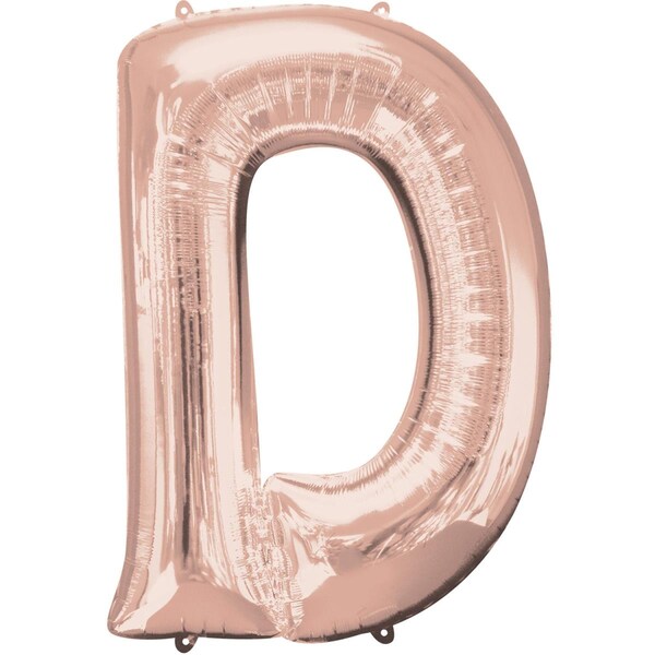 Anagram 37 in. Letter D Rose Gold Balloon - 89756