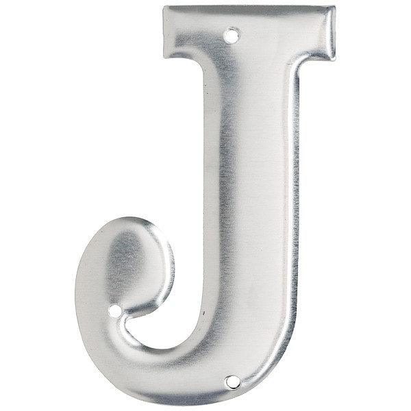 Brady Letter, Aluminum, Roman, 3 in. H, J, PK10 - 1600-J