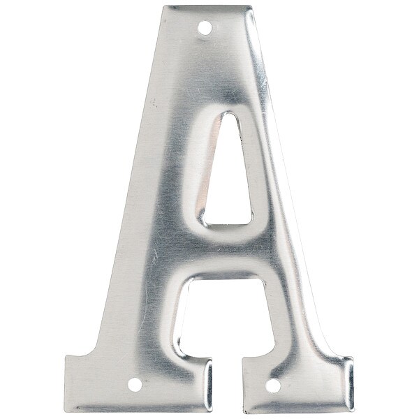 Brady Letter, Aluminum, Roman, 3 in. H, A, PK10 - 1600-A