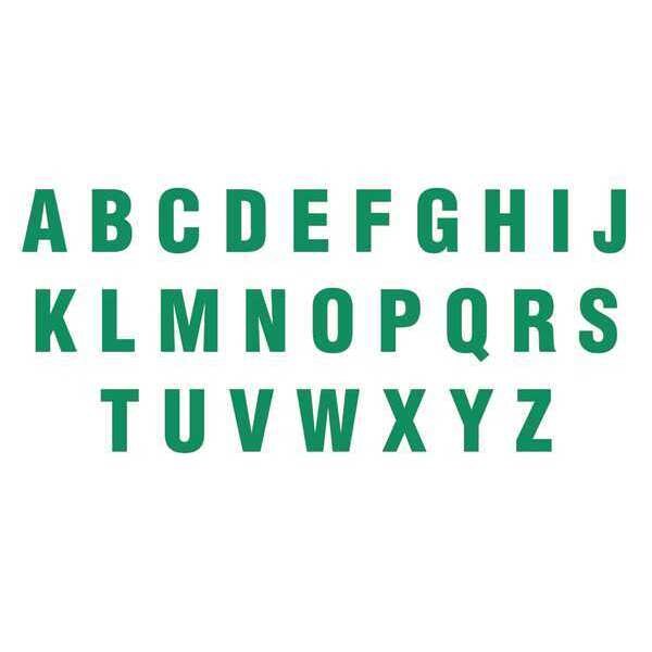 Magna Visual Die Cut Letter Magnets, Green, 3", PK108 - DCA-36