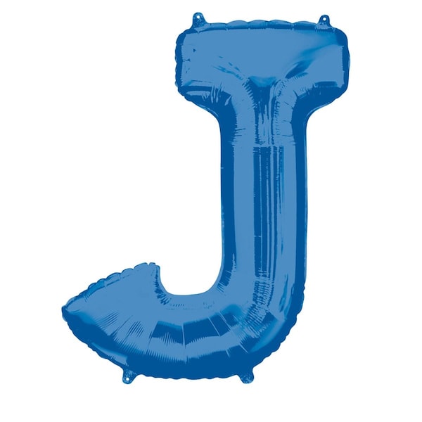 Anagram 33 in. Letter J Shape Foil Balloon Blue - 86456