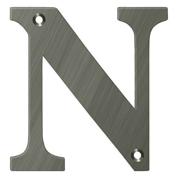 Deltana Residential Letter N Antique Nickel 4" - RL4N-15A