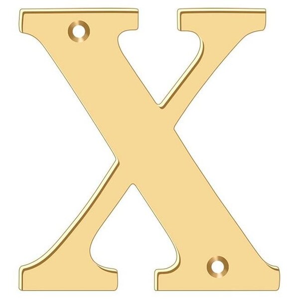 Deltana Residential Letter X Lifetime Brass 4" - RL4X-CR003