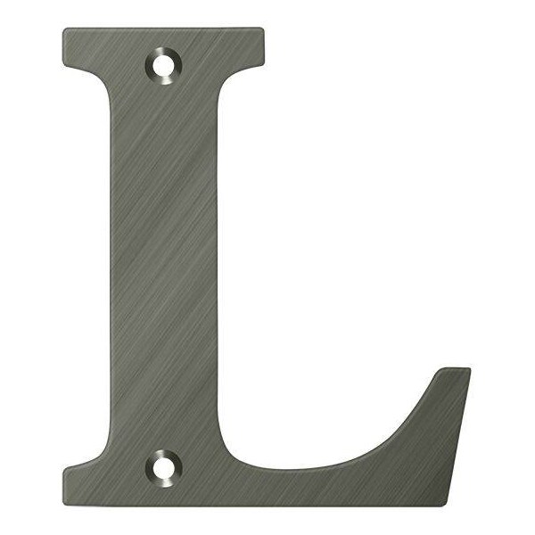 Deltana Residential Letter L Antique Nickel 4" - RL4L-15A